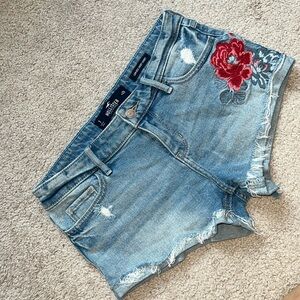 Hollister Embroidered Low Rise Shorts